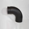 Kaminofenrohr-Bogen 90° DN 130 mm glatt ohne Reinigungsöffnung, Senotherm gussgrau hell #820