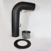 Ofenrohr Rundbogen Set Glatt gezogen DN 150 mm, Senotherm schwarz #310