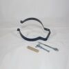 Ofenrohrhalter ca. 10 cm mit Gewindestift und Dübel für gebläutes Ofenrohr DN 100 mm