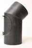 Rauchrohr-Bogen 45° DN 130 mm gemufft, mit Reinigungsöffnung (schutzlackiert)