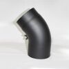 Rauchrohr-Bogen 45° DN 130 mm glatt mit Reinigungsöffnung, Senotherm gussgrau hell #820