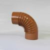 Rauchrohr-Bogen 90° DN 120 mm Standard-Line havanna emailliert, ohne Reinigungsöffnung