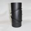 Rauchrohr Bogen 3tlg. DN 120 mm eingezogen, drehbar mit Reinigungsöffnung (schutzlackiert)
