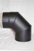 Rauchrohr Bogen 45° DN 150 mm eingezogen ohne Reinigungsöffnung (schutzlackiert)