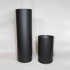 Rauchrohr Längenelement 150 mm DN 120 mit eingezogener Steckverbindung (schutzlackiert)