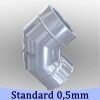 Edelstahlschornstein Winkel 90° mit Revision DW 150