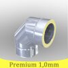 Edelstahlschornstein 1,0mm Premium Winkel 90° DW 80