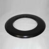 Wand-Rosette weit DN 120 mm, High-Quality-Line schwarz glänzend emailliert