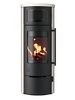 Kaminofen Drooff Aprica 2 Cook PremiumWhite 4,3 kW mit Holzfachtür DIBT-Zulassung