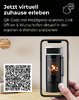 Kaminofen Drooff Aprica 2 Plus Trend NatStone mit Holzfachtür und Glasdekor mit Teefachblende Stahl DIBT-Zulassung