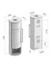 Kaminofen Drooff Aprica 2 Cook PremiumWhite 4,3 kW ohne Holzfachtür Raumluftunabhängig (RLU)